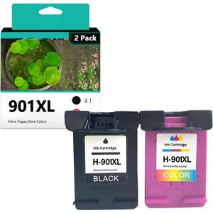 901XL Ink Cartridges Replacement for HP 901 901XL Ink Cartridge Compatible for HP J4524 J4525 J4535 J4540 J4550 J4580 J4585 J4624 J4660 J4680 J4680c J4860 Printers Combo Pack