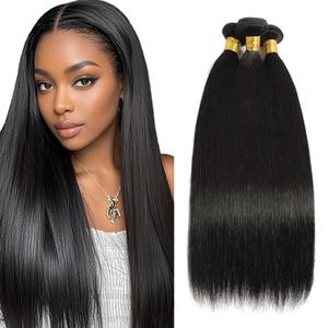 Bundles Human Hair Straight Human Hair Bundles 20 22 24 Inch 8A Grade Unprocessed Brazilian Virgin Hair 3 Bundles (#1b Black FS)