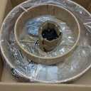 20" Boho Semi Flush Mount Ceiling Light Rattan Light Fixture