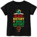 Kids Black History Shirt,Toddler Black History Month T-Shirt Boys Girls, African American Tee, 2-6T (Black)