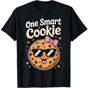 One Smart Cookie Funny Chocolate Chip Cookie T-Shirt, Size Medium