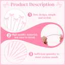 100 Pcs Fruit Fork Pink Cocktail Picks Party Food Sticks Bow Cocktail Picks Cocktail Sticks Bows Decor Bow Design Dessert Picks Suitable For Halloween Party, Wedding Banquets, Christmas Party