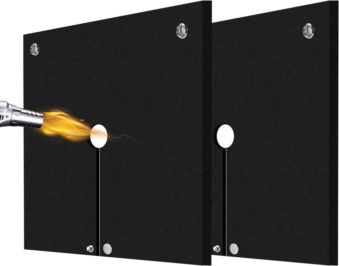 1/4"(6mm) Welding Blanket Fireproof 2 Pack, Graphite Carbon Felt Flame Resistant up to 3000, Soldering Flame Retardant Protective Mat, Brazing Heat Shield for Torch, Plumbing, 12" x 12"