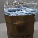 WRENSONG Full Size Comforter Sets- 7 Pieces Soft Blue Bed in a Bag with Fitted Sheet, Flat Sheet, 2 Pillow Shams, 2 Pillowcases, Warm Bedding Sets for All Season, Full (80"*90")