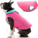 Gooby - Sports Vest, Fleece Lined Small Dog Cold Weather Jacket Coat Sweater with Reflective Lining, Pink, Small