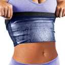 Sweat Waist Trimmer Trainer Belt Wrap Belly Sweat Band Sauna Slimming Belt for Women Lower Belly Fat Plus Size (Large-X-Large, Deep Blue)