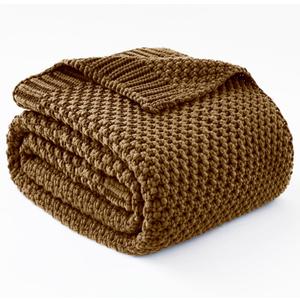 Topcee Knitted Weighted Blanket - 60"x80" 20lbs Queen Size Cooling Chunky Knit Heavy Blanket for Adults Cable Yarn Knit Decorative No Beads Soft Cozy and Cooling Weighted Throw Machine Washable