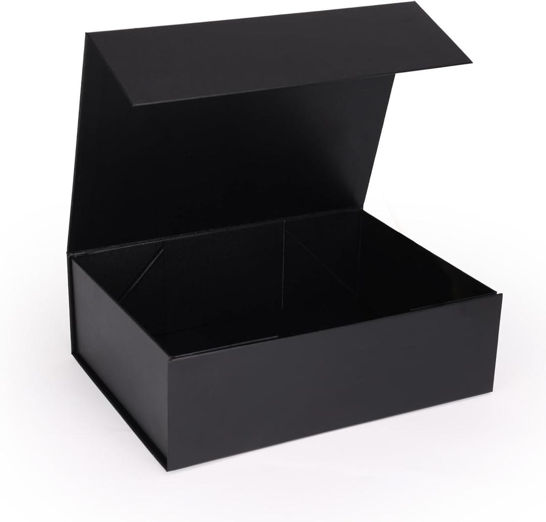 11x8x3.5 Inches Gift Box with Magnetic Closure Lid, Black Magnetic ...