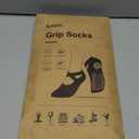 Ozaiic Pilates Socks for Women Non Slip Grip, Yoga Socks with Grippers for Barre, Hospital, Ballet, Dance, Barefoot Workout (One Size, 2p- Black/Gray)