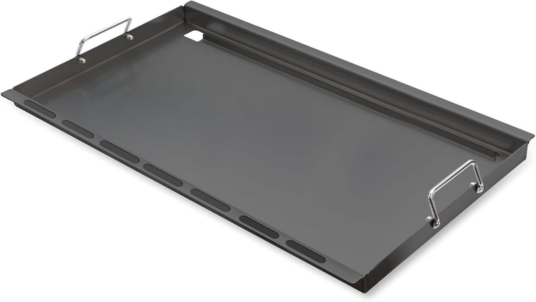 SafBbcue 6789 Full Size Griddle for Weber Genesis II 400 Griddle Insert Flat Top Grill Insert for Weber GS4 Genesis II 400 Grill Parts E410 S410 E435 S435 E440 Carbon Steel, 26.2" x 18.8" x 0.5"