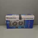 Comfort Zone Twin Window Fan with Reversible Airflow Control, 9 inch, Auto-Locking Expanders, 2 Speed Fan, Dual Fan, Exhaust, Airflow 9.84 ft/sec, Ideal for Home, Kitchen, Bedroom & Office, CZ319WT (White)