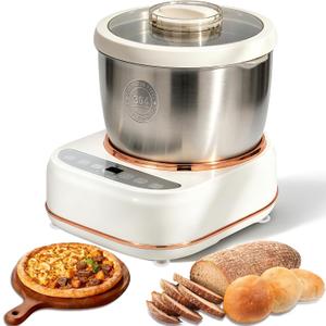 7.4QT Electric Dough Mixer with Ferment Function, Large Capacity Dough Maker Machine, 304 Stainless Steel Bowl,Face-Up Touch Panel, Timer Control, Household Bread Mixer for Pizza