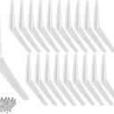 Wideskall Metal 6" x 8" inch Wall Corner Angle Shelving Shelf Brackets, White, Pack of 20
