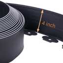 Landscape Edging55FT Garden Edging with 120 Spikes for Lawn 4 Inch Tall (55FT, Black)