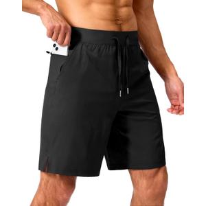 Men's Running Shorts with Zipper Pockets 7"/ 5" / 9" Lightweight Quick Dry Basketball Gym Workout Athletic Shorts for Men (3X-Large)