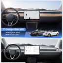 Lamicall Tesla Model Y (2020-2024) & Model 3 (2017-2023) Screen Protector - [Anti Scratch & Fingerprint] [9H Hardness] Glossy Tempered Glass Screen Protector for Tesla Model Y / Model 3, Tesla Assesories