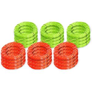 12 Pack AL2420PD 0.095 Replacement Twisted Trimmer Lines Compatible with All EGO 15-Inch String Trimmers, 168 FT Dual Color Pre-Cut Heavy Duty Weed Wacker String for EGO Line Trimmers