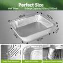Thickened 20 Pack Heavy Duty Aluminum Pans, 9x13 Aluminum Foil Pans Disposable, Half Size Steam Table Foil Baking Tray for Cooking, Baking, Roasting & Chafing, Carton Packaging