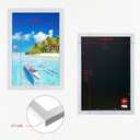 VCK Poster Frame 11×17 Inch Wooden Picture Frames White Certificate Frame with Plexiglass Wall Mounting Type for Gallery Office Home, 11X17