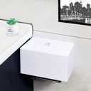 Tampon Box for Bathroom, Tampons and Pads Storage Holder, Women Period Organizer Container, White