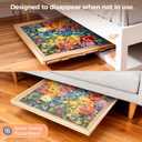 ALL4JIG 1500 Pieces Rotating Puzzle Board with 4 Drawers and Cover,24.92"x33.58" Portable Wooden Jigsaw Puzzle Table for Adults,Lazy Susan Spinning Puzzle Boards Birthday Gift for mom