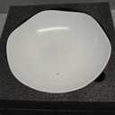 Nucookery Ceramic Fruit Bowl for Kitchen Counter, Modern Fruit and Bread Basket Stand,10 inch Large Decorative Bowl for Home Kitchen Decor, Fruit & Vegetables Holder Storage, Matte White