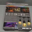 Monster 24 Foot Premium Outdoor Smart RGB+IC+WW String Lights, 12 Bulb Color Flow Dimmable LEDs, Sound Reactive, Water & Weather Resistant, Compatible with Alexa, Siri, Google Home, App