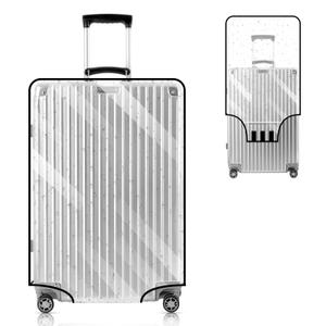 2 Pack Transparent Plastic Luggage Covers for Travel Protection – Clear Suitcase Covers for Luggage Protector in Rainy Conditions & Airport Handling (20 inch)