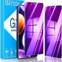 MAYtobe [2-Pack Privacy Screen Protector Designed for Samsung Galaxy S25 Ultra Anti-Blue Light Tempered Glass, Purple Anti-Spy, Eye Protection, Colorful Gradient