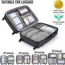 Veken 8 Set Packing Cubes for Travel Essentials, Suitcase Organizer Bags in 4 Sizes, Carry-On Luggage Accessories with Large Laundry & Hanging Toiletry Bag, Must-Have for Airplane, Road Trip & Camping (Dove Gray)