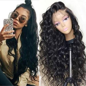 Deep Wave Lace Front Wigs 13x4 Body Wave Lace Front Wigs for Women Synthetic HD Lace Front Wig Pre Plucked Natural Hairline Glueless Frontal Wigs for Women