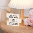 4 x Romantic Valentine's Day Birthday Gifts for Him Her, Anniversary Wedding Gifts for Wife, Husband - You Are The Best Thing Blocks Puzzle Decorative Plaque, I Love You Gift for Boyfriend Girlfriend