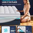 Dual Layer 4 Inch Memory Foam Mattress Topper Queen Size, 2" Cooling Gel Memory Foam & 2" Pillow Top Bed Topper, CertiPUR-US Mattress Cover for Pressure Relief, 21" Deep Pocket, White
