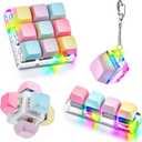 Taiyin 4 Pcs Decompression Toys Keyboard Clicker Toy Keyboard Cube Mechanical Key Button Stress Relief for Adult Gifts to Relief Pass Time (Trendy)