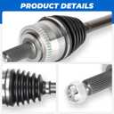 TadaMark 2PCs Front CV Axle Half Shafts Assembly Fit for Hyundai Sonata 2.4L 2011-2014 L4, Automatic Transmission Only, Left and Right Side, for 60-3721, 66-3720