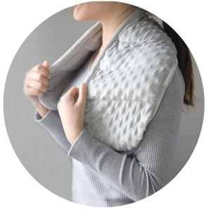 MAXTID Sensory Weighted Dual Texture Shoulder Wrap 4-Pounds for Adults (Gray)