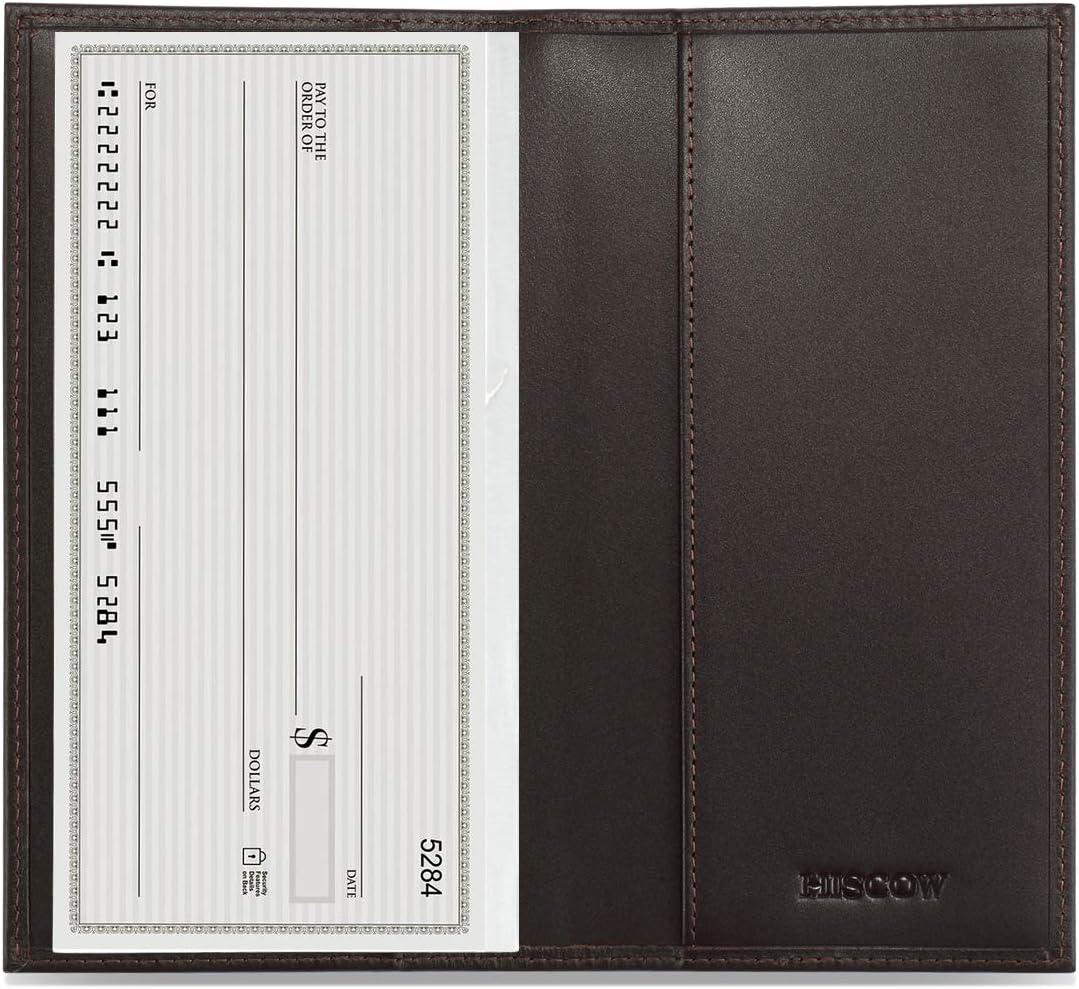 HISCOW Minimalist Checkbook Cover - Full Grain Leather