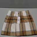 IDEALSANXUN Womens High Waist Plaid Skirt Bodycon Pencil Wool Mini Skirts, Size S