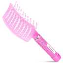 Bsisme Hair Brush with Hair Clips, Vented Brush for Faster Blow Drying, Detangler & Frizz-Free on Women Girls Kids Curly Wet Thick Fine Hair, Ideal Valentine's Day, Mothers Day, Birthday Gift for Her