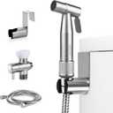 Blissland Bidet Sprayer for Toilet with Adjustable Water Pressure, Handheld Bidet Sprayer Kit- Stainless SteelDon't Use Teflon Tape for Installation
