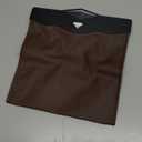 Car Leather Trash Bag Smart LED Waterproof Organizer Storage Garbage Can (Brown)