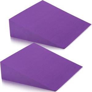 DEAYOU 2 Pack Yoga Foam Wedge, 13" EVA Foam Calf Stretch Slant Board for Lower Leg Strength Improve, Squat Wedge Incline Block for Workout, Exercise, Foot Heel Stretcher, Wrist Back Support (Purple)