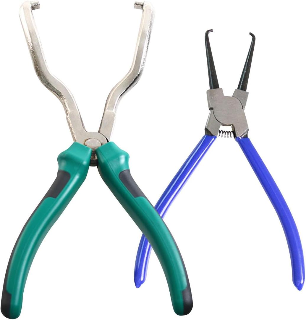 Electrical Disconnect Pliers, 2pcs Automotive Electrical Connector Disconnect Pliers Long Spark Plug Removal Plier for Auto Maintenance, Universal Connector Removal Tool