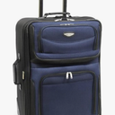 Travel Select Amsterdam Expandable Rolling Upright Luggage, Navy, Checked-Medium 25-Inch