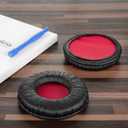 Geekria Replacement Ear Pads for Sony MDR-V55, V500DJ Headphones Ear Cushions, Repair Parts (Black Red)