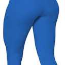 Sunzel Flare Leggings, Crossover Yoga Pants with Tummy Control, High-Waisted and Wide Leg (Blue)