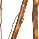 Brazos Rustic Wood Walking Stick, Hickory, Traditional Style Handle, for Men & Women, Made in The USA, 41 Inch