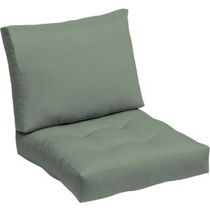 Arden earthFIBER Tufted Blowfill Deep Seat Set, 24 x 24, Rain-Proof, Fade Resistant, Deep Seat Bottom and Back Cushion for Chair, Sofa, and Couch Sage Green Texture