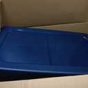 IRIS USA XX-Large Side Entry Cat Litter Box, Open Top Extra Large Litter Box for Big Cats and Multi-Cat Households, High Sided Scatter Shield, Easy to Clean, 30" L x 20" W x 14" H, Navy
