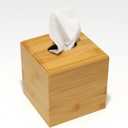 Tissue Box Cover Square for Kleenex - Handmade Tissue Holder for Tabletops, Bathroom, Office & Modern Farmhouse Decor - Decorative Bamboo Tissue Box Cover with Universal Fit